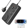 thumbnail image 1 of Power Strip with 6 Outlets & 3 USB (2A+1C), 15W Qi Wireless Charger, 5FT Extension Cord, Surge Protector for Home/Office/Dorm | Anker Charging Station for Multiple Devices, 1 of 8