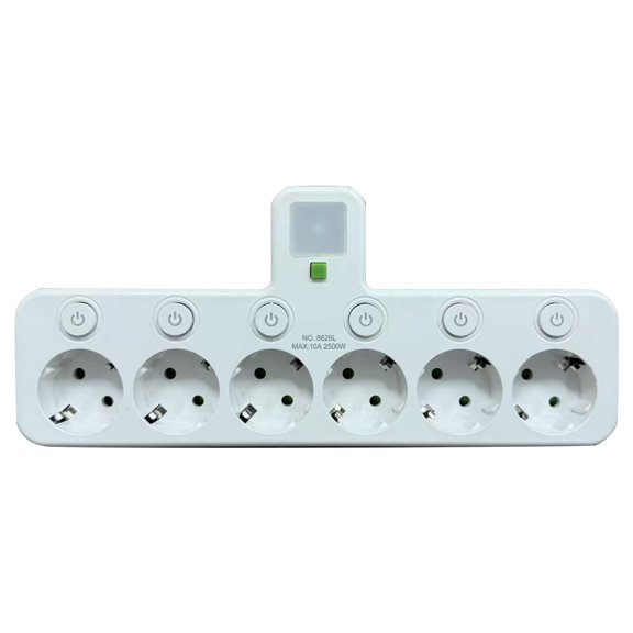 Power Strip With 6 Outlets & Usb Ports, 6-Way Independent Switch Surge Protector Multi-Socket Power Converter, Multi-Purpose Extension Cord For Home Office (O1* Socket)