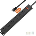 Power Strip with 6AC Outlets Wide Spaced and 14AWG Power Cord,Wall
