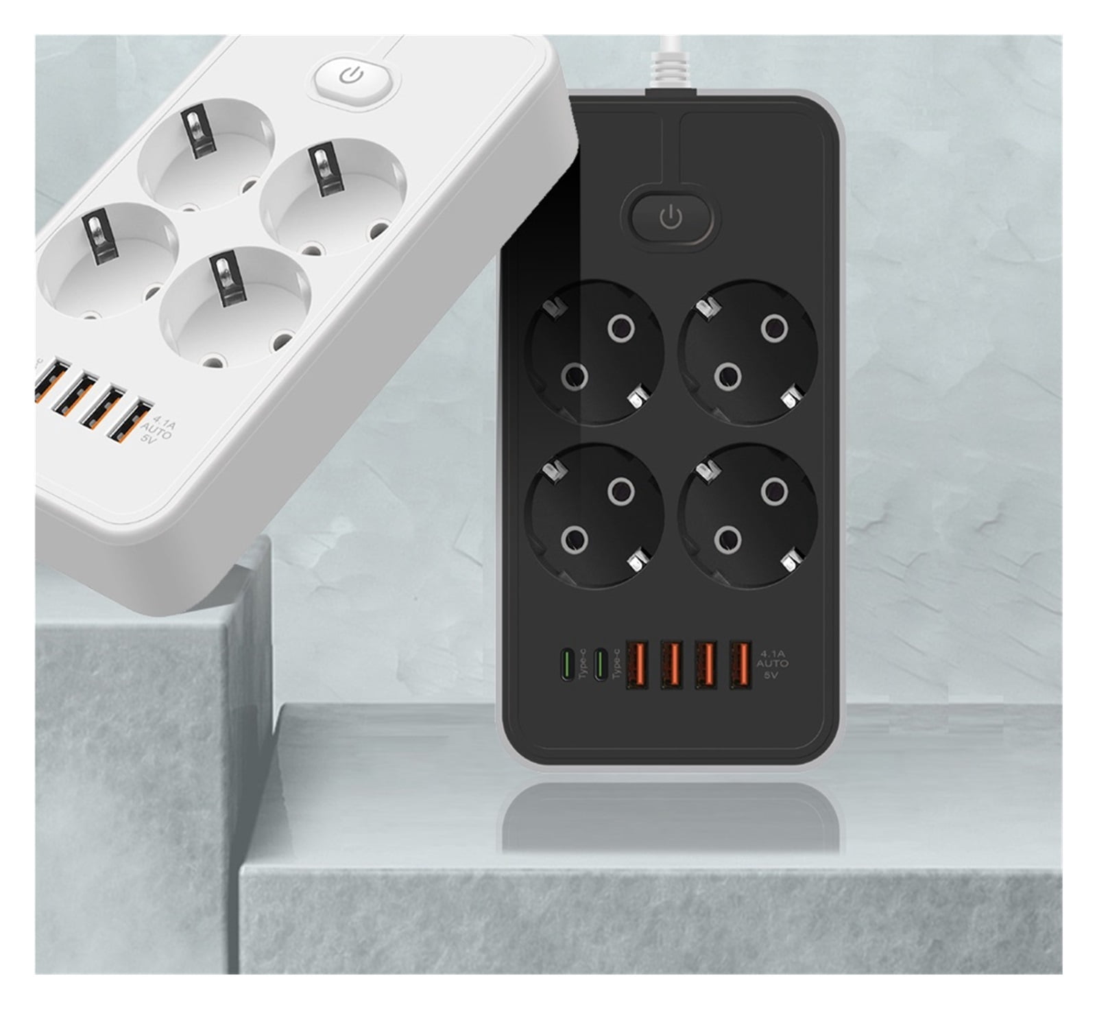 Power Strip AC Outlet Patch Board With USB Type C Ports Extender 2m ...