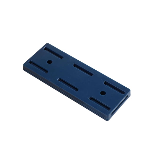 Power Strip Holder Fixer, No Drill Self Adhesive Wall Mount Bracket 4x1.6 Inch Cable Management Tool for Under Desk Home Office and Kitchen Wire Organization, Blue
