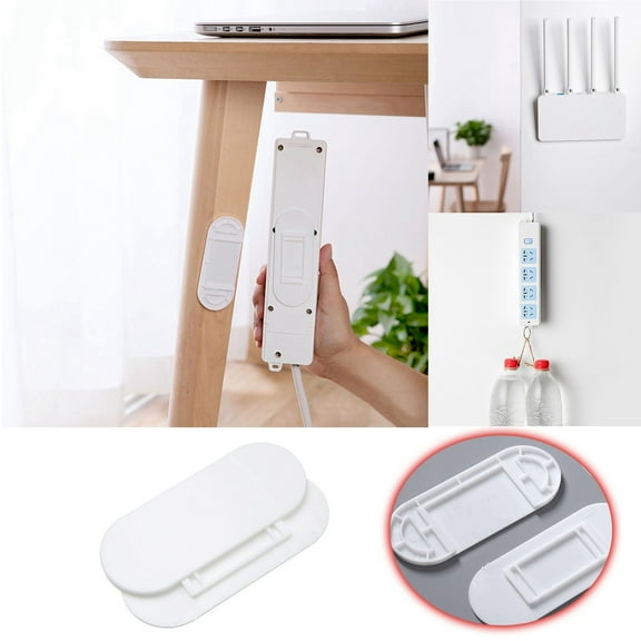 Power Strip Holder Wall Mounted Strong Fixing Clip for Seamless Management and Secure Socket Organization