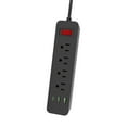 thumbnail image 1 of Power Strip Multi Outlet Surge Protector, USB Charging Ports Extension Cord, Multi Plug Power Strip with Child Safety Door, 78.7in Cord Length, Black and White Plastic Durable Design, 1 of 7