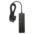 Power Strip PC Copper Flame Retardant 2 Universal 4 USB Interface Strip Hub with 2m Cable Black