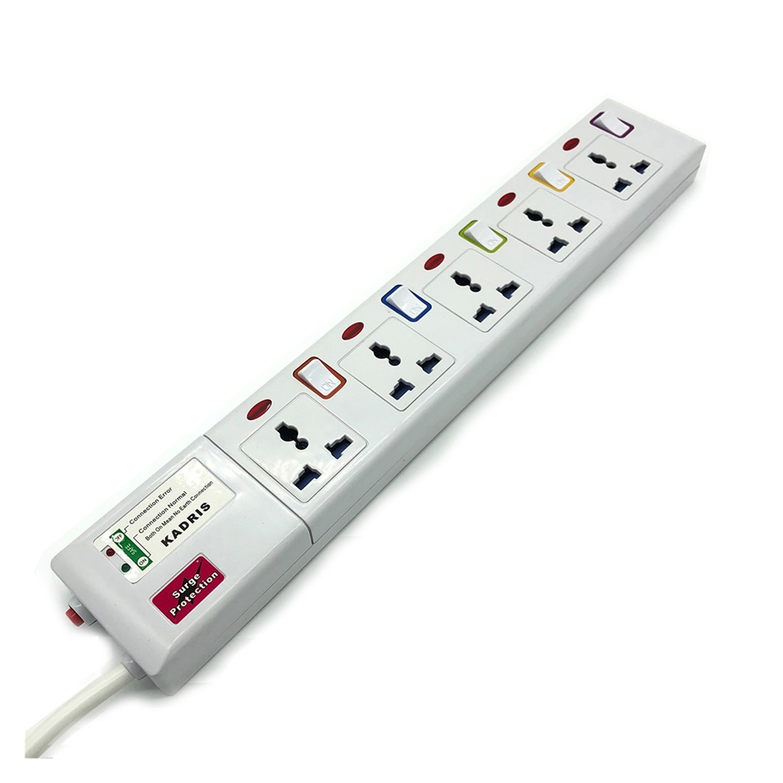 Power Strip Socket 5 Way AC Universal Outlets Surge Protector ...