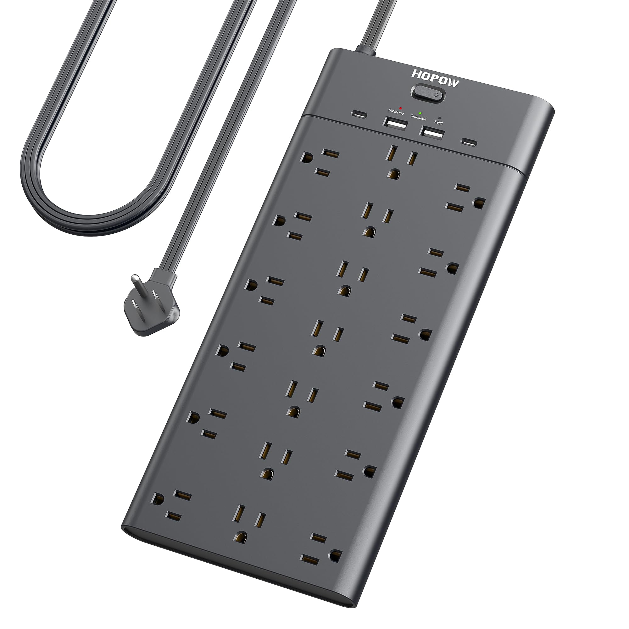 Power Strip Surge Protector with 19 Outlets and 4 USB Ports, 6 Ft Heavy — free download