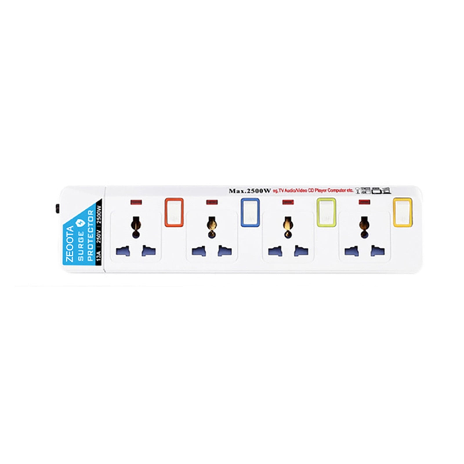 Power Strip Surge Protector 3/4/5/6 AC Universal Outlets Socket USB Individually/Overload Switch Extension Cord Home Office