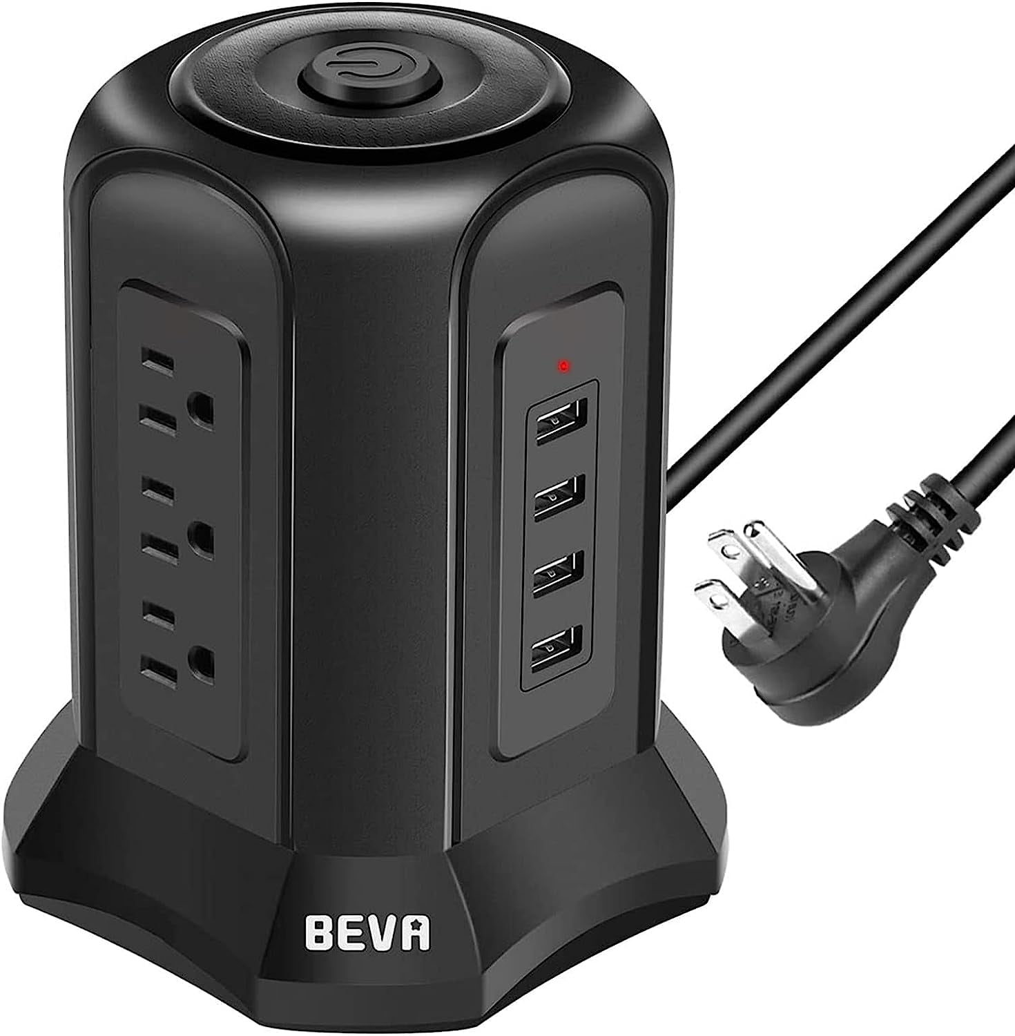 Power Strip Tower Surge Protector, BEVA Surge Protector Tower with 9 AC