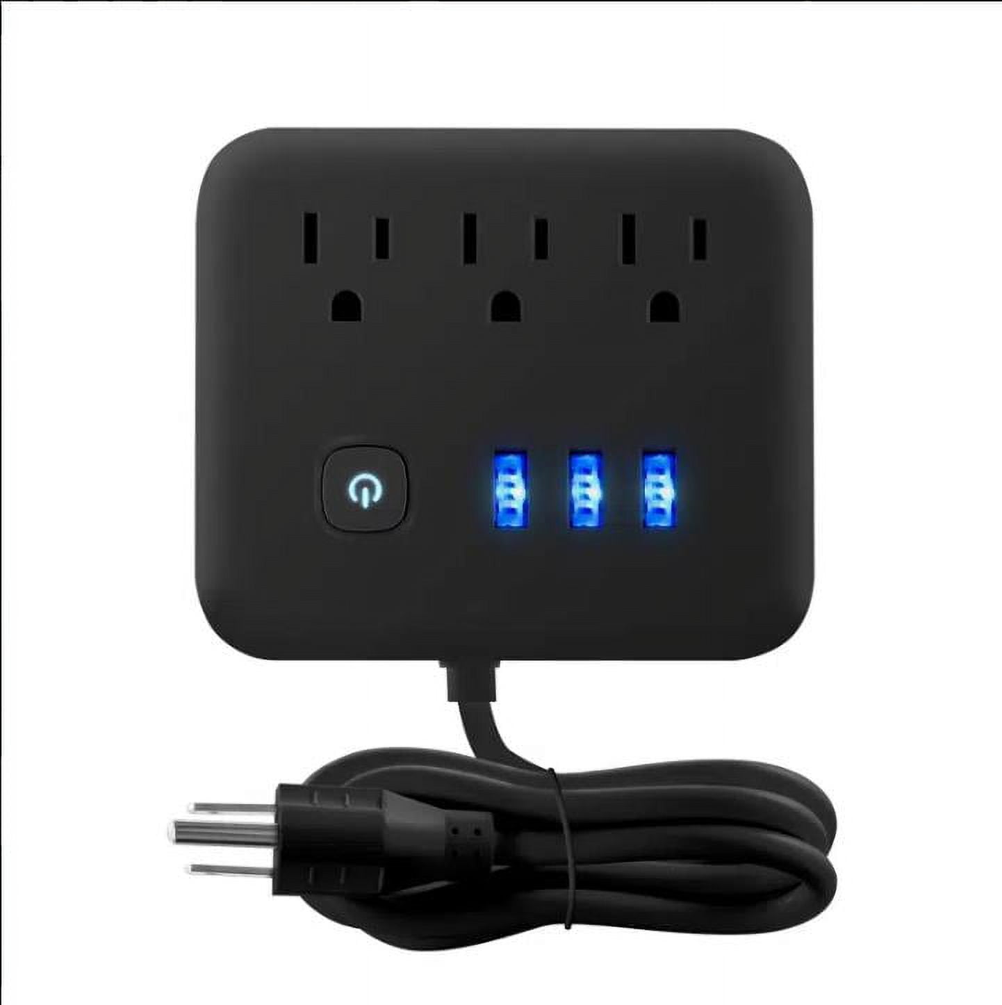 Power Strip with USB C, 3 Outlets 4 USB Ports (22.5W/4.5A) Desktop