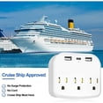 thumbnail image 1 of BOHASHIN Power Strip with USB Ports,Cruise Essentials,Power Strip with 3 Outlets and 3 USB Ports(1 USB C), Non Surge Protector for Cruise Ship, Travel, Home Office, ETL Listed, 1 of 7