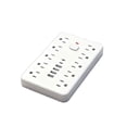 thumbnail image 1 of Power Strip with 10 AC Outlets and 4 USB Ports, 140 cm / 4.6 ft Extension Cord, US Plug, On/Off with Light, Desktop Charging Station for Home Dorm, 1 of 5