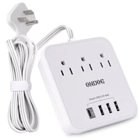 Power Strip with 3 AC Outlets & 4 USB Ports