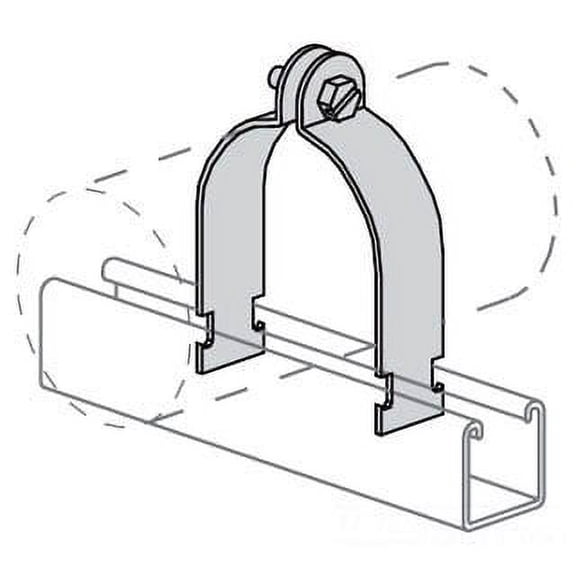 Power-Strut PS 1100 1 1/2, Channel Pipe/Conduit Clamp, Rigid Steel or Imc , 1 PC