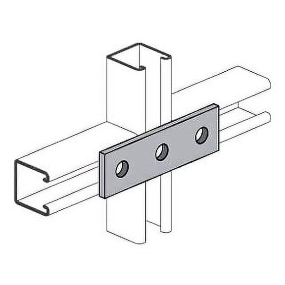 Power-Strut PS 602, Channel Plate Fitting, Ps 602 Three Hole Splice Plate, 1 PC
