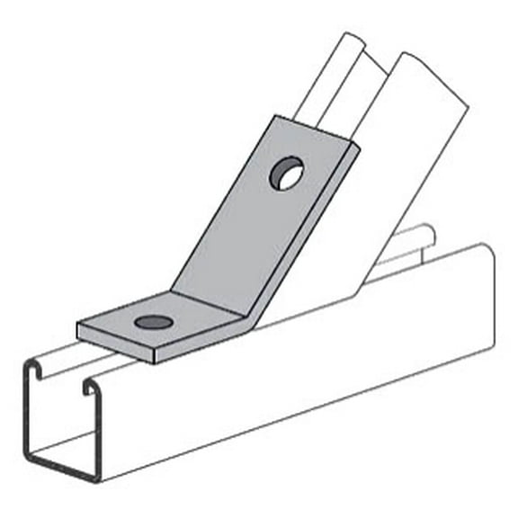 Power-Strut PS 633 45 DEG, Channel Angular Fitting, Ps 633 Two Hole, 1 PC