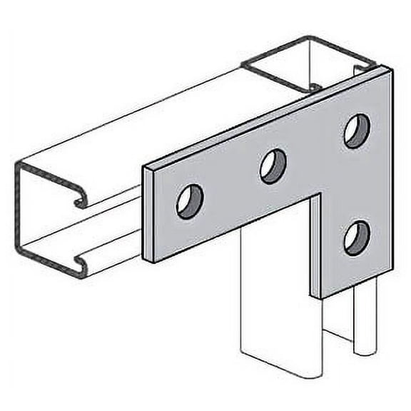Power-Strut PS 719, Channel Plate Fitting, Ps 719 Four Hole Corner Plate, 1 PC