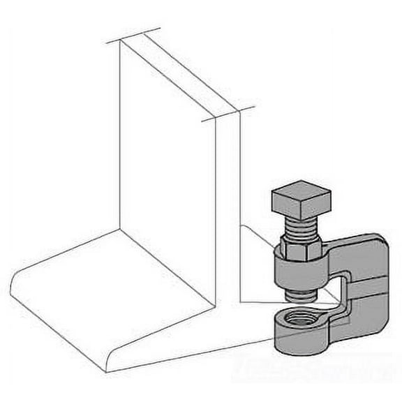 Power-Strut PS 86 3/8, Beam Clamp, Ps 86 Clamp With Locknut, 1 PC