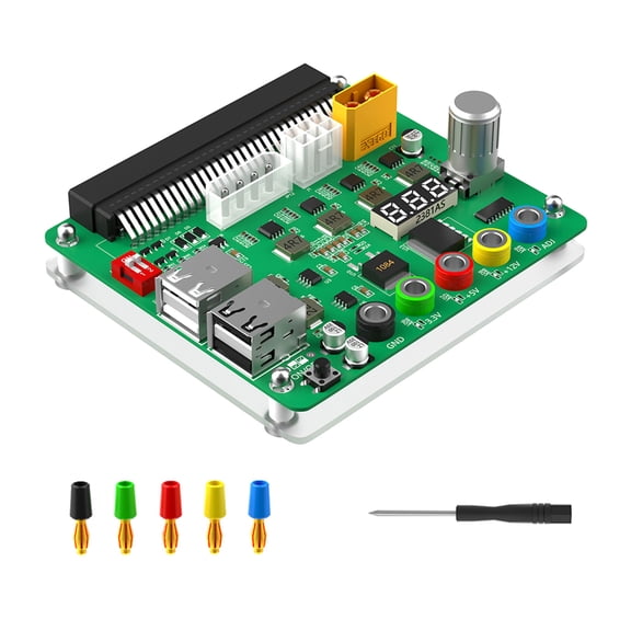 Power Supply Board Adjustable Voltages Knob 3.30V/5V/12V/USB2.0 Computer Adapter Boards Replacement Part