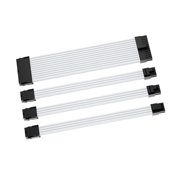 Power Supply Cable 18AWG Power Extension Cable Set 1x24Pin/1x4+4 CPU/2x6+2P GPU