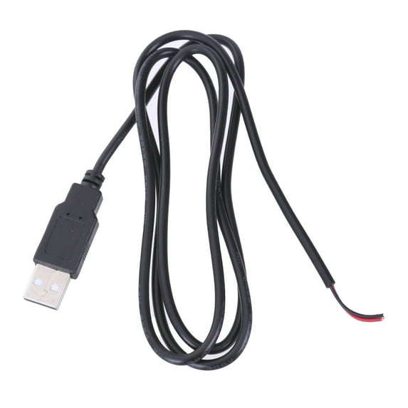Power Supply Cable 2 Pin Bare Wire 22AWG USB Male Charging Cord USB ...
