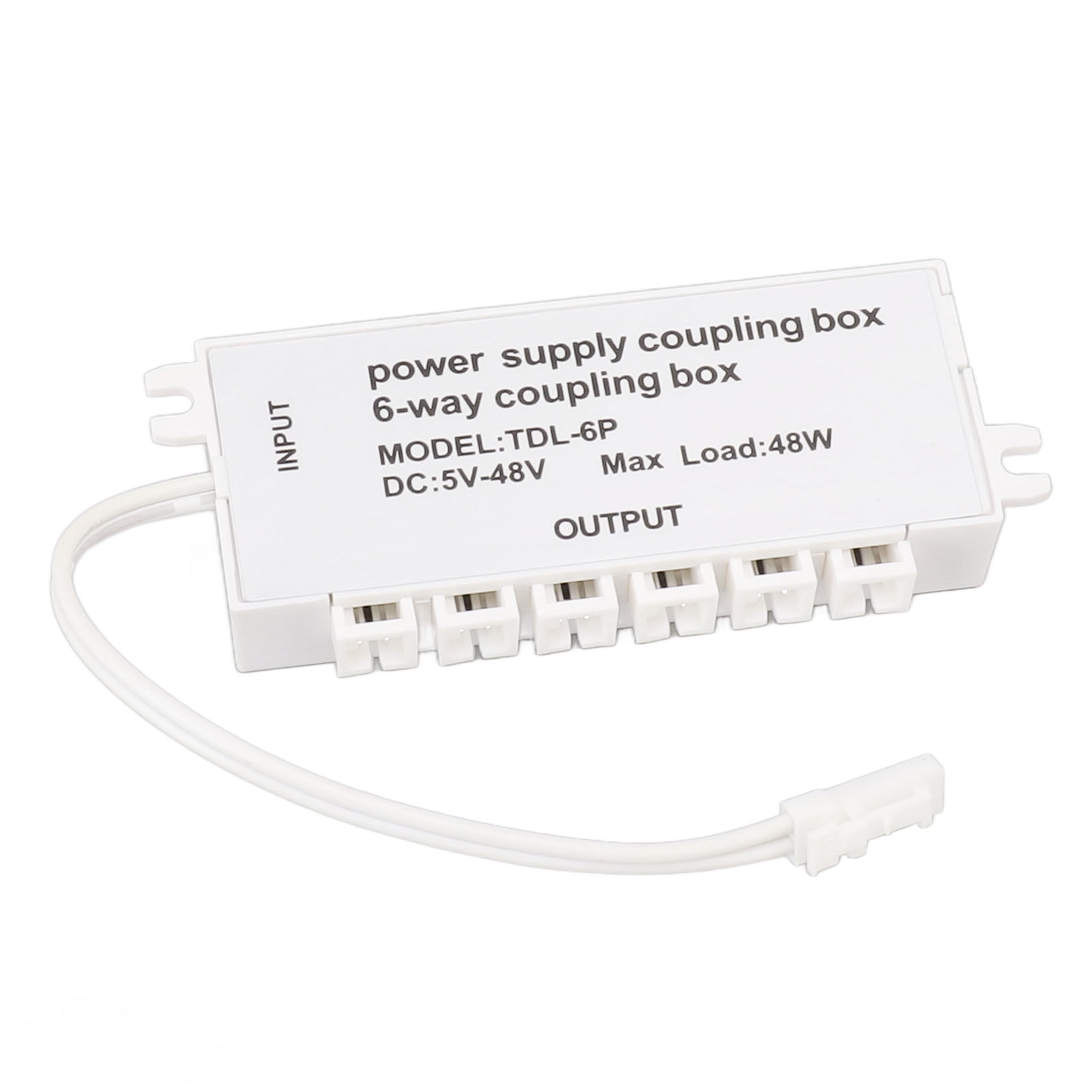 Power Supply Junction Box,6 Way Power Supply Electrical Power Cord
