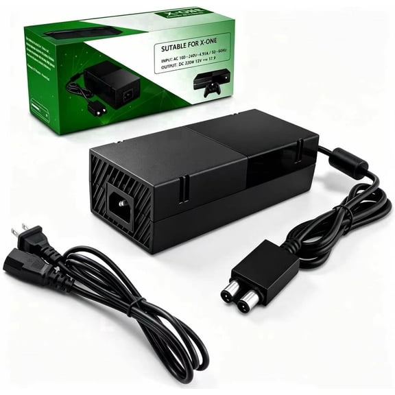 Power Supply for Xbox One, AC Cord Replacement Power Brick Adapter 100-240V Compatible with Xbox One
