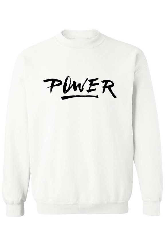 Power. Sweatshirt Men - Men Sweatshirt, White, 2XL