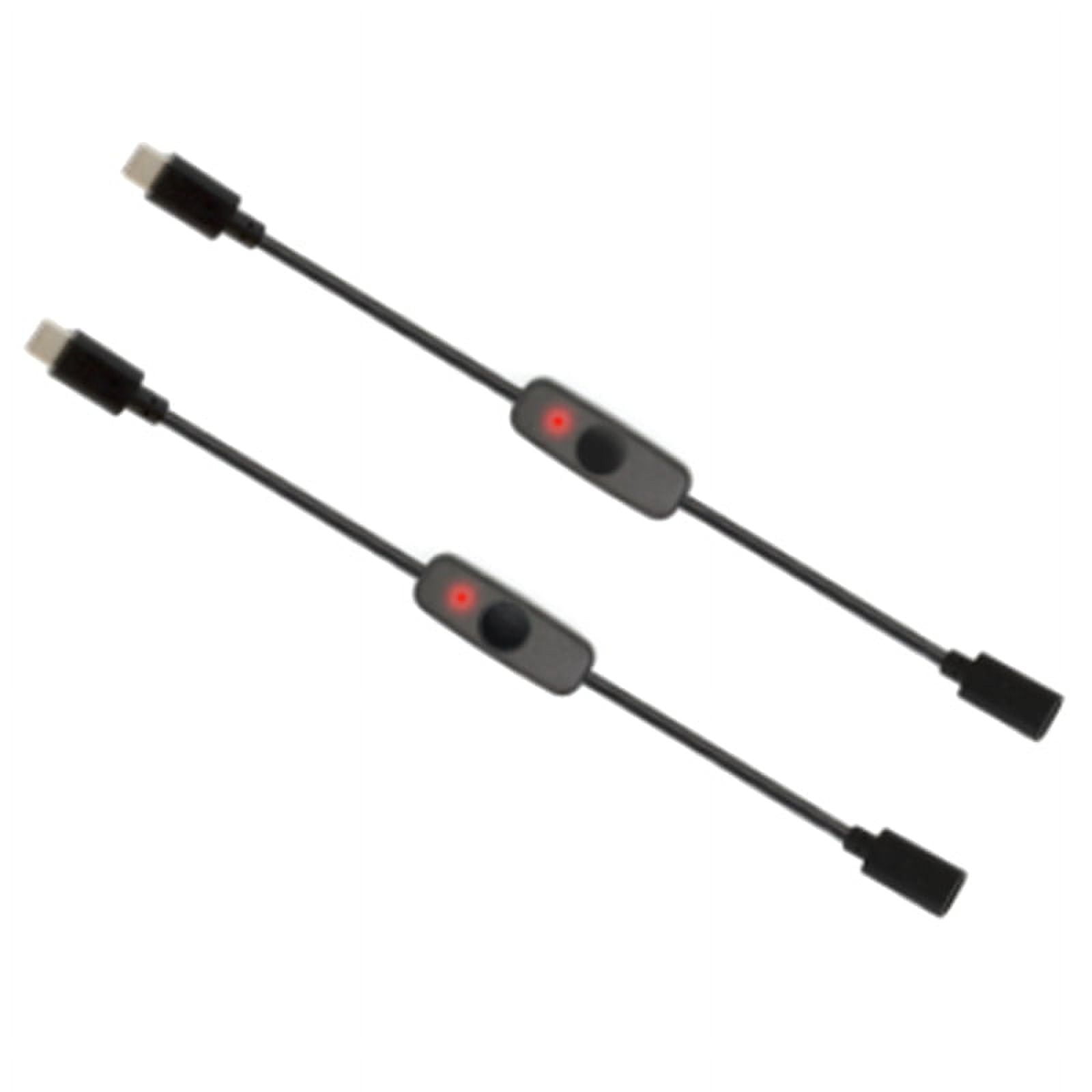 Power Switch USB Type C Extension Cable for Raspberry Pi 4B 2 Pcs