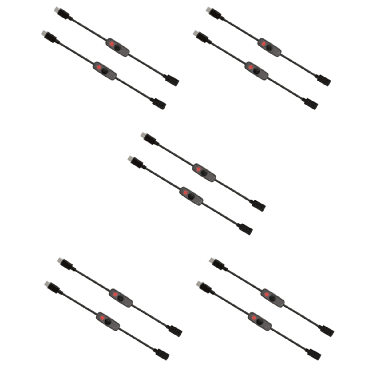 Power Switch USB Type C with Indicator Light Male to Female USBC