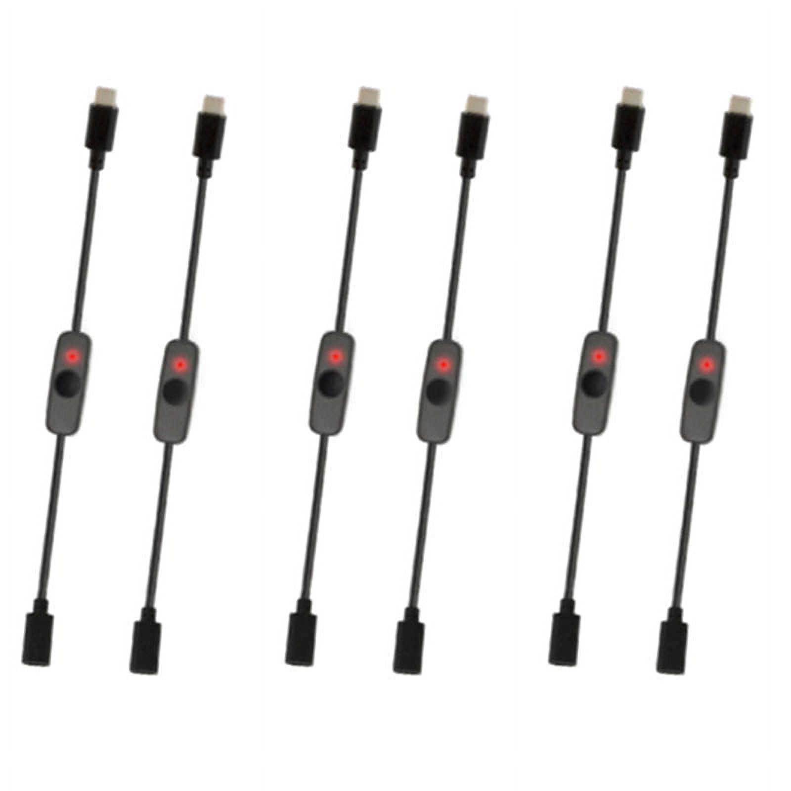 Power Switch USB Type C with Indicator Light Male to Female USBC