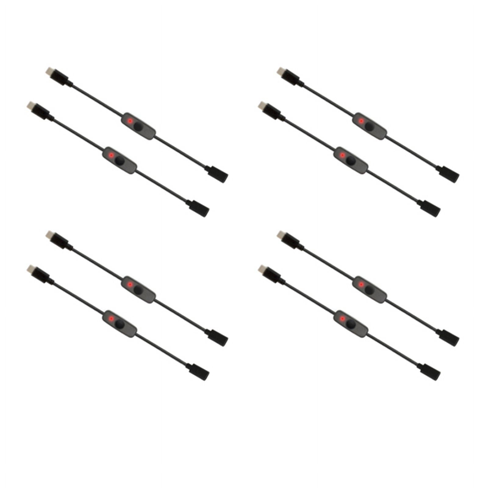 Power Switch USB Type C with Indicator Light Male to Female USBC