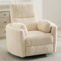 Power Swivel Glider for Nursery with Type-C Port for Living Room, Single Chair, Upholstered Lounge Armchair with Glider, Reading Chair for Adults