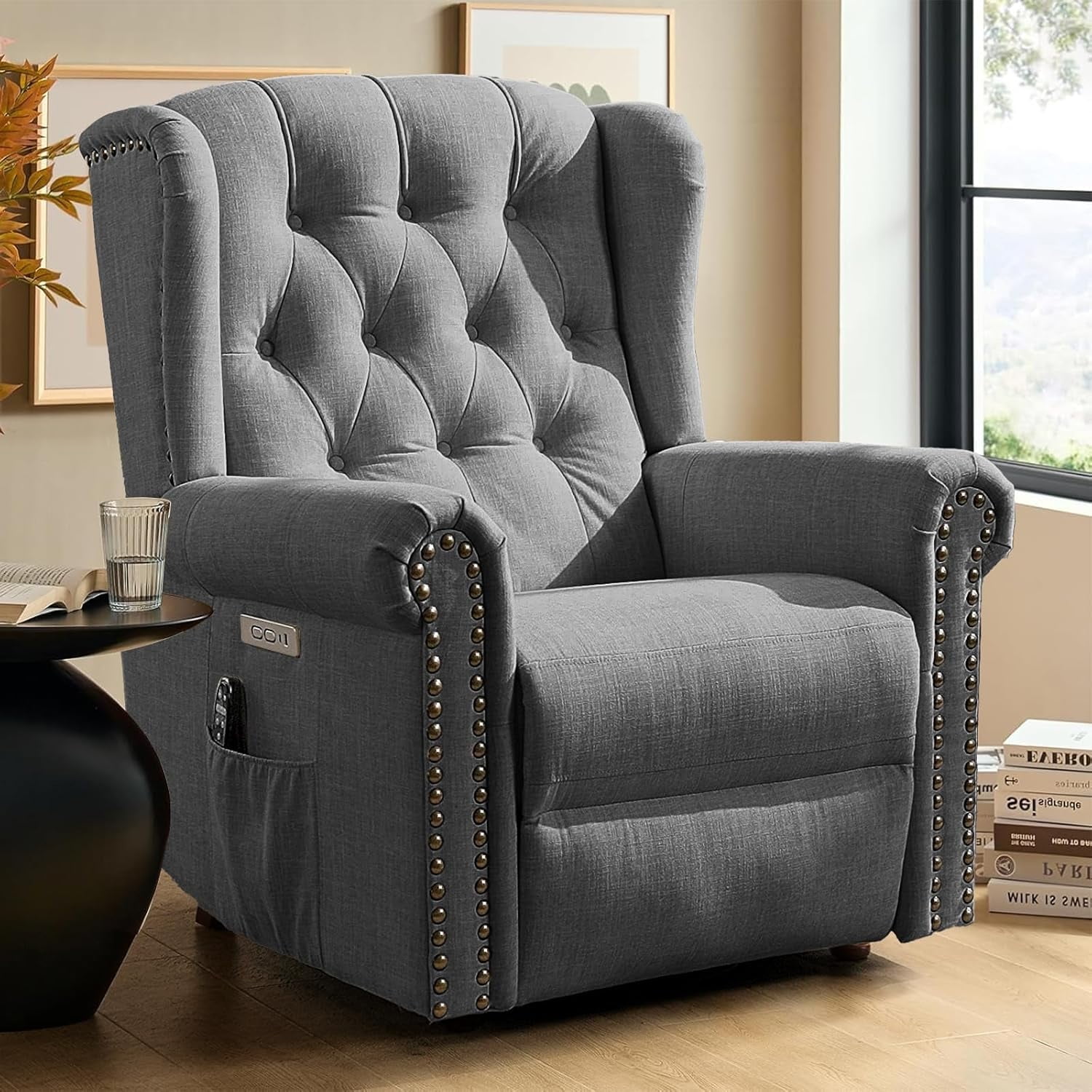 Power Swivel Rocking Glider Recliner Chair, Electric Nursery Reclining ...