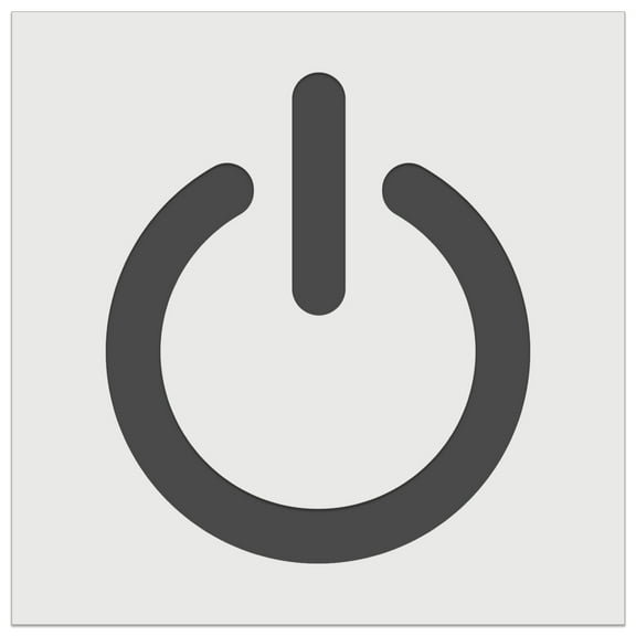 Power Symbol On Button Computer DIY Cookie Wall Craft Stencil - 7.0 Inch