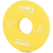 Power Systems 2.5 lb Rubber Training Bumper Plate, Durable Olympic Colored Weight Plate - Yellow