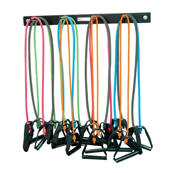 Power Systems Wall-Mounted Rack, Compact Gym Accessory Organizer for Belts, Tube Bands & Jump Ropes