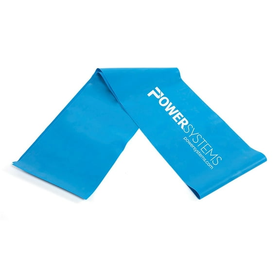 Power Systems Flat Band - 4ft Resistance Band (Heavy Resistance Level), Durable Latex Strength Band