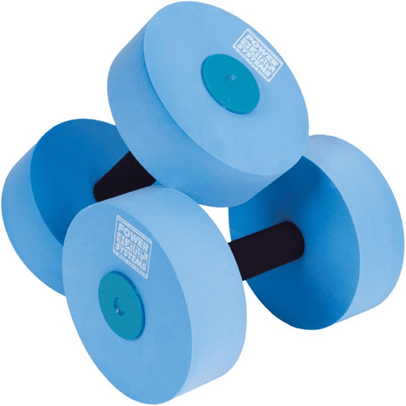 Power Systems Water Dumbbells – Light Resistance Pair for Water Aerobics & Recovery Training