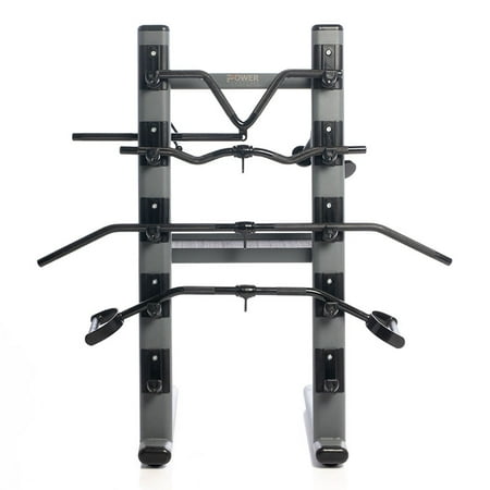 Power Systems Cable Attachment Rack – Black Chrome Storage Rack with 9 Cable Machine Accessories