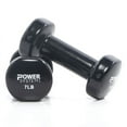 thumbnail image 1 of Power Systems 96935 Deluxe Vinyl Coated Dumbbell 7 lb (Black) (Pair), 1 of 5