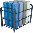 thumbnail image 1 of Power Systems Foam Roller Cart – Studio Storage Solution, Holds 12 Rollers, Steel Frame, Gray, 1 of 5