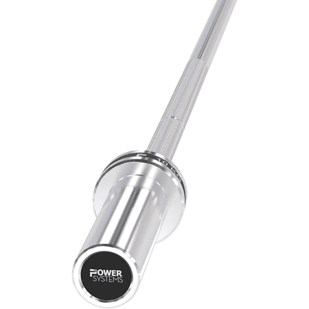 Power Systems 10kg Junior Olympic Bar, 67" Black Zinc & Stainless Steel Traini Barbell for Weightlifting
