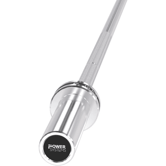Power Systems 10kg Junior Olympic Bar, 67" Black Zinc & Stainless Steel Traini Barbell for Weightlifting