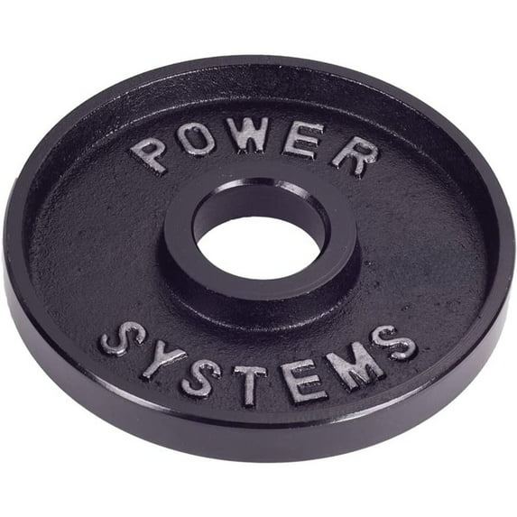 Power Systems Pro Olympic Plate (35 lb), Cast Iron Weight Plates Fits 2" Bar Sleeve
