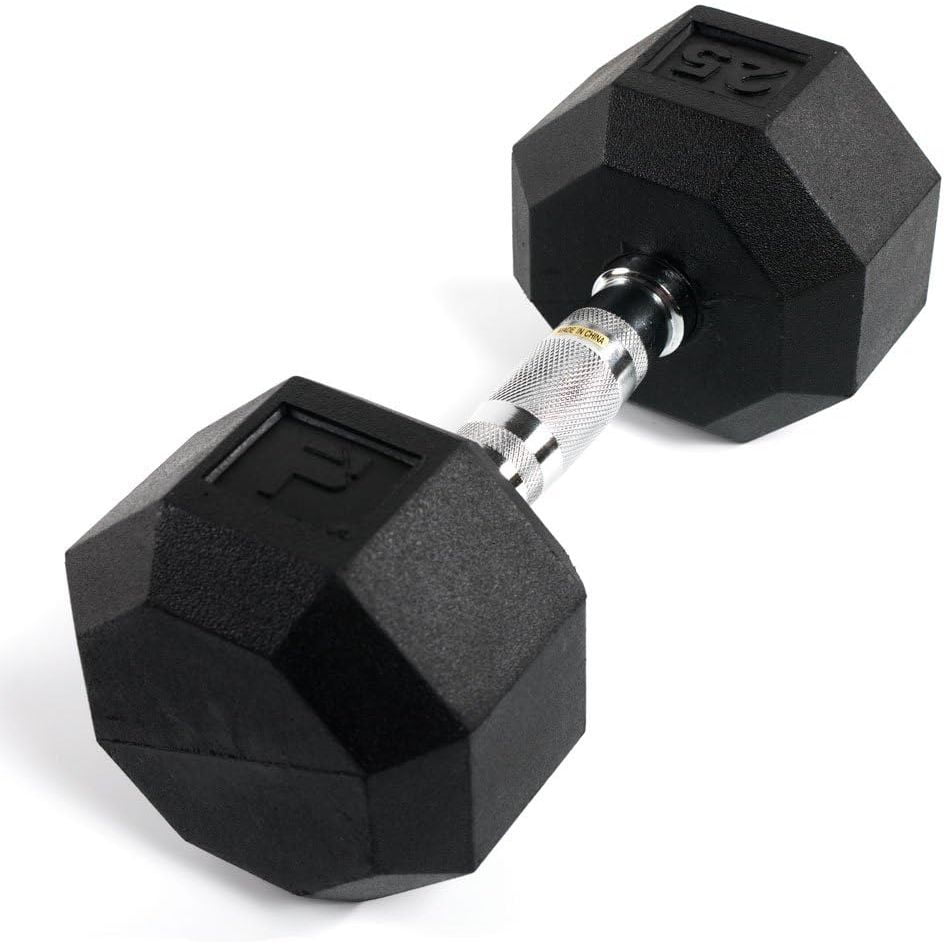Power Systems Rubber Octagonal Dumbbell 25 lb., 61525