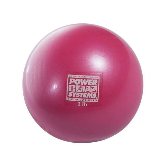 Power Systems Soft Touch Medicine Ball (3 lb), Durable Weighted Exercise Ball for Strength Training