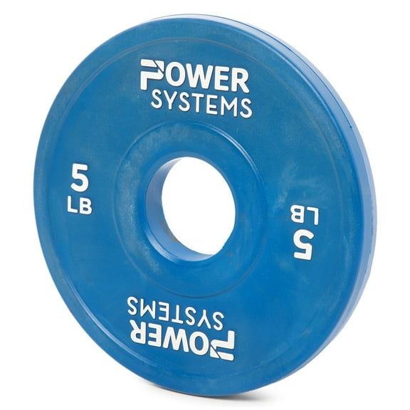 Power Systems 5 lb Rubber Training Bumper Plate, Durable Olympic Colored Weight Plate - Blue
