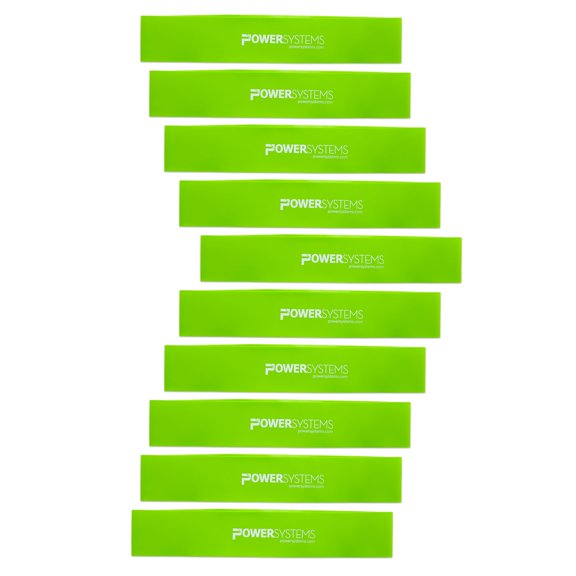Power Systems Versa Loop Resistance Bands, 10-Pack  Color-Coded Exercise Bands for Workout, Strength Training, Physical Therapy