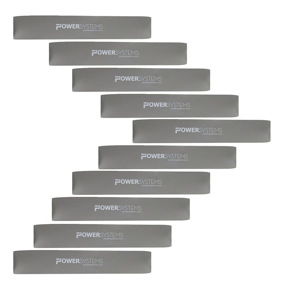 Power Systems Versa Loop 12 Inch Ultra Heavy 22-85 lb Durable Workout Resistance Band 10-Piece