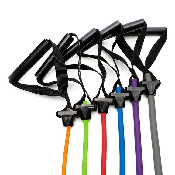 Power Systems Versa Tube Plus Set - 48" Double-Tube Resistance Tubing w/All 6 Resistance Levels (4-85 lbs)
